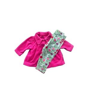 Lamaze Baby Girl Fleece Top & Floral Leggings Outfit Set (0–3M / 6M)